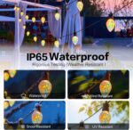 Outdoor String Lights, 100FT 42 LED Iridescent Holographic Bulbs, Waterproof Pat... - Image 4