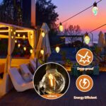 Outdoor String Lights, 100FT 42 LED Iridescent Holographic Bulbs, Waterproof Pat... - Image 9