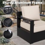 Outdoor Aluminum Furniture, Patio Chairs with 6" Thick Removable Cushions, All-W... - Image 4
