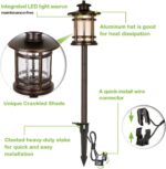 hykolity Low Voltage ORB LED Landscape Path Light with Crackled Glass Shade, 3.4... - Image 4