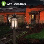 hykolity Low Voltage ORB LED Landscape Path Light with Crackled Glass Shade, 3.4... - Image 6