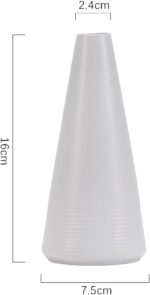 2-Piece White Matte Ceramic vase Set, Farmhouse Decoration, Decorative vase, Sui... - Image 3