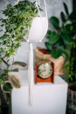 Minimalist Macrame Plant Hanger White (Off-White) - Image 5