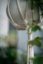Minimalist Macrame Plant Hanger White (Off-White) - Image 7