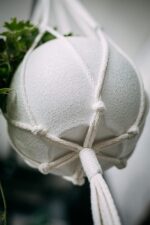 Minimalist Macrame Plant Hanger White (Off-White) - Image 8