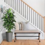 Artificial Dracaena Plant Indoor 5FT - Fake Tree with Gray Tall Planter - Faux Y... - Image 4
