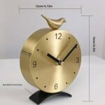 Brass Creative Clock - Silent Non-Ticking Desk Clock, Elegant Home & Office Deco... - Image 3