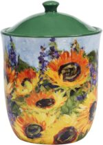 Certified International Sunflower Bouquet 3 piece Canister Set; 54 oz., 72 oz., ... - Image 3