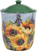 Certified International Sunflower Bouquet 3 piece Canister Set; 54 oz., 72 oz., ... - Image 4