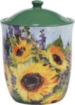 Certified International Sunflower Bouquet 3 piece Canister Set; 54 oz., 72 oz., ... - Image 5