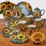 Certified International Sunflower Bouquet 3 piece Canister Set; 54 oz., 72 oz., ... - Image 6
