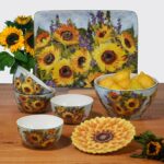 Certified International Sunflower Bouquet 3 piece Canister Set; 54 oz., 72 oz., ... - Image 7
