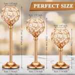 Mimorou 12 Pack Crystal Candle Holders Gold or Silver Candle Holders Bulk Tealig... - Image 3