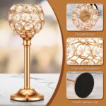 Mimorou 12 Pack Crystal Candle Holders Gold or Silver Candle Holders Bulk Tealig... - Image 4