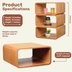 Wooden Cube Storage Shelf Organizer, Bookshelf for Bedroom, Livingroom, Dormroom... - Image 3