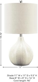 Signature Design by Ashley Rainermen Casual Ceramic Table Lamp, Transparent Whit... - Image 5