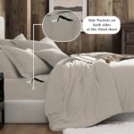 Geniospin Queen Comforter Set - 7 Pieces Comforter Queen Size, Soft Solid Beddin... - Image 6