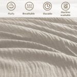 Geniospin Queen Comforter Set - 7 Pieces Comforter Queen Size, Soft Solid Beddin... - Image 7