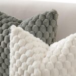 MIULEE White Faux Fur Decorative Throw Pillow Covers 18x18 Inch Set of 2 Super S... - Image 3