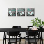 NutArtPic Rustic Daisy Wall Art Teal Grey Inspirational Quotes Canvas Painting D... - Image 4