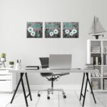 NutArtPic Rustic Daisy Wall Art Teal Grey Inspirational Quotes Canvas Painting D... - Image 5