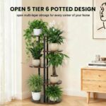 Tiered Plant Stand Indoor, Tall 5 Tier 6 Potted Wooden Plant Shelf for Multiple ... - Image 5