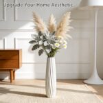 White Ceramic Tall Vase, 17.7" Large Floor Vase for Pampas Grass, Decorative Flo... - Image 6