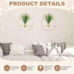 M METERXITY 2 Set Plant Wall Decor, Hanging Planters with Artificial Aquatic Pla... - Image 3
