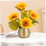 Ceramic Pots for Home Plants Gold Flower Pot with Anti-Slip Bottom Elegant Home ... - Image 3
