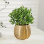 Ceramic Pots for Home Plants Gold Flower Pot with Anti-Slip Bottom Elegant Home ... - Image 5