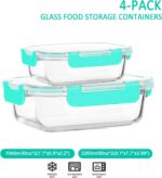 [80 oz & 36 oz]Extra Large Glass Food Storage/Baking Containers Set with Lids, 2... - Image 3