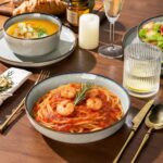 GBHOME 24 Pieces Double Bowls Ceramic Dinnerware Sets for 6, Stoneware Plates an... - Image 6