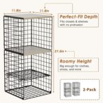 2 Pack Closet Organizer System, Extra Tall & Large Capacity Closet Shelves with ... - Image 5