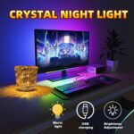 Crystal Diamond Table Lamp USB Charging Touch Lamp K9 Crystal Table Lamp with 3 ... - Image 3