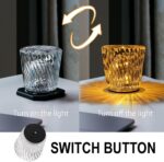 Crystal Diamond Table Lamp USB Charging Touch Lamp K9 Crystal Table Lamp with 3 ... - Image 5