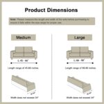 WONGS BEDDING Stretch Velvet Sofa Slipcover, Cushion Couch Cover with Skirt, Pet... - Image 6
