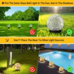 JKIMK Solar Globe Lights Outdoor Waterproof - Cracked Glass Ball Lights for Gard... - Image 3