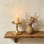Hosley Aluminum Metal Decorative Pillar Candle Holder Gold Finish for Candles or... - Image 7