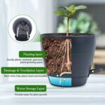 Koalaime Hanging Planters for Indoor Plants, 2 Set Self Watering Hanging Flower ... - Image 6