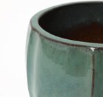 LuxenHome 11.5" Dia Jade Green Round Ceramic Planter Pot, Modern Glazed Large Pl... - Image 4