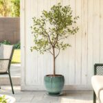 LuxenHome 11.5" Dia Jade Green Round Ceramic Planter Pot, Modern Glazed Large Pl... - Image 8
