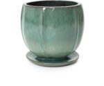 LuxenHome 11.5" Dia Jade Green Round Ceramic Planter Pot, Modern Glazed Large Pl... - Image 10