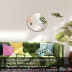 AOAOPQ Irregular Wall Small Gold Framed Mirror for Bathroom Accent Wall Modern R... - Image 4