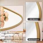 AOAOPQ Irregular Wall Small Gold Framed Mirror for Bathroom Accent Wall Modern R... - Image 5