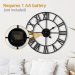 20inch/50cm Large Wall Clocks for Living Room Decor,Modern,Battery Operated,Sile... - Image 5