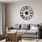 20inch/50cm Large Wall Clocks for Living Room Decor,Modern,Battery Operated,Sile... - Image 6