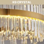 19.7''Gold Modern LED Crystal Chandelier- Contemporary Chandelier Light Fixture,... - Image 4