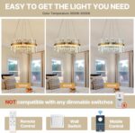 19.7''Gold Modern LED Crystal Chandelier- Contemporary Chandelier Light Fixture,... - Image 5