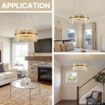 19.7''Gold Modern LED Crystal Chandelier- Contemporary Chandelier Light Fixture,... - Image 9