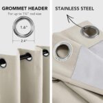 Deconovo Blackout Curtains for Bedroom Grommet Solid Thermal Insulated Curtain H... - Image 6